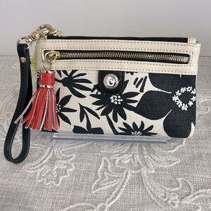 Spartina 449 Tassel Floral Linen Wristlet